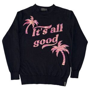 Scotch & Soda Amsterdam Knitwear Crewneck Sweater Men’s M Navy "It's all good"